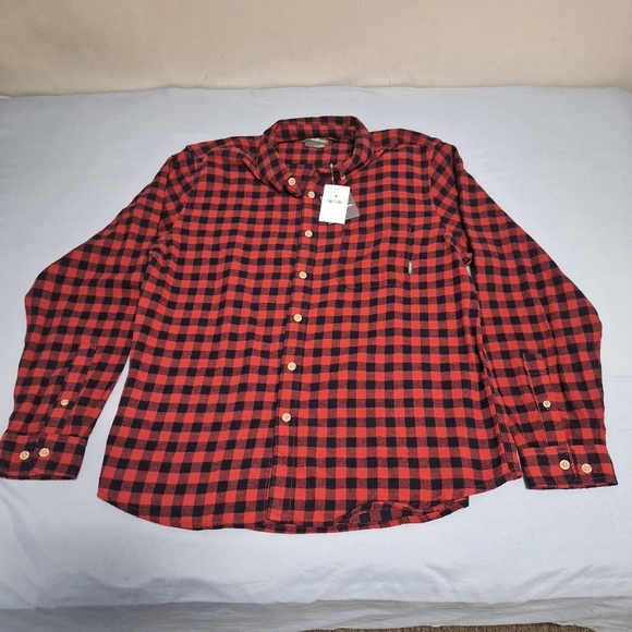 Eddie Bauer XL men's long sleeve buffalo check flannel button-down shirt - Picture 1 of 7